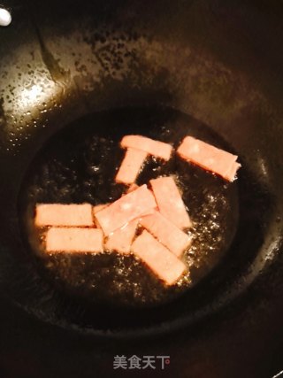 卷心菜炒培根的做法步骤：3