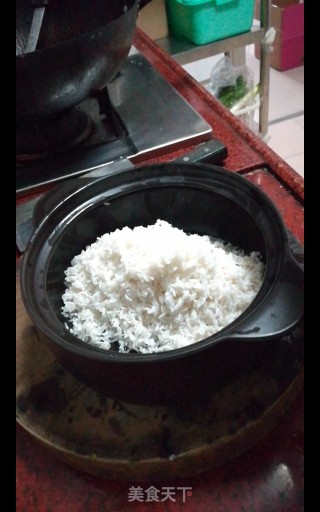 #腊味#腊味煲仔饭的做法步骤：4