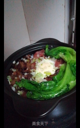 #腊味#腊味煲仔饭的做法步骤：12