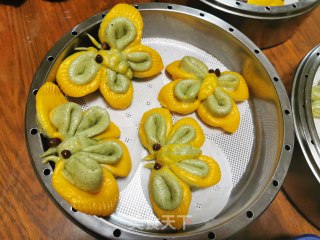 双色蝴蝶馒头的做法步骤：14