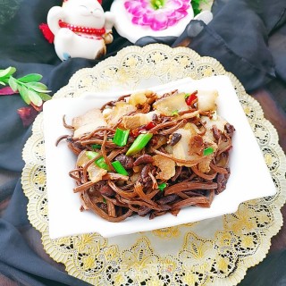 干煸茶树菇的做法步骤：11