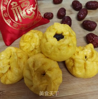 南瓜豆沙包的做法步骤：9