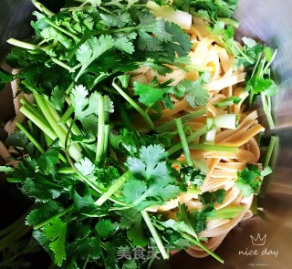 香菜豆皮的做法步骤：3