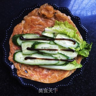 培根鸡蛋手抓饼的做法步骤：6
