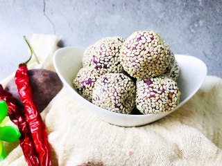 紫薯芝麻球的做法步骤：11