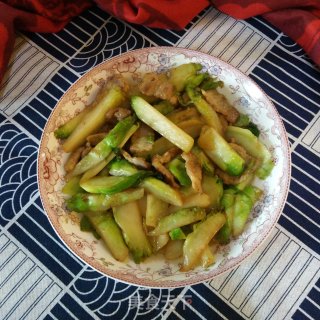 五花肉炒儿菜的做法步骤：6