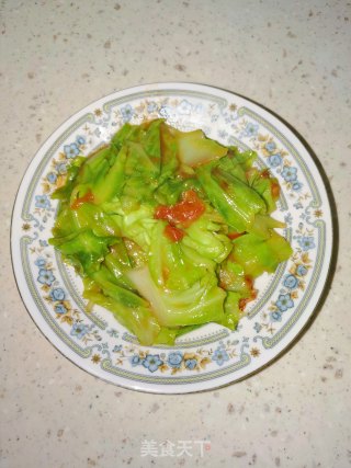 西红柿炒圆白菜的做法步骤：5