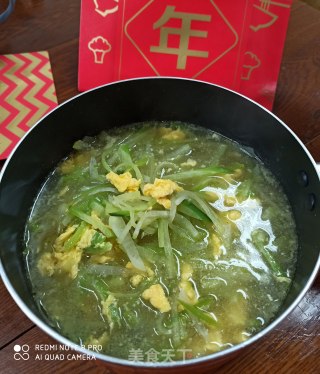绿萝卜丝鸡蛋汤的做法步骤：8