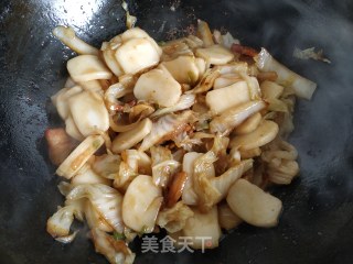 五花肉炒年糕的做法步骤：6