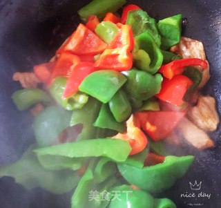 彩椒肉片的做法步骤：8
