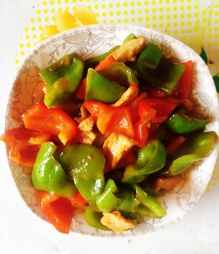 彩椒肉片的做法步骤：11