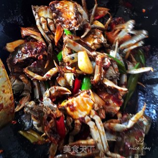 香辣河蟹的做法步骤：6