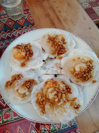 蒜蓉粉丝蒸扇贝的做法步骤：9