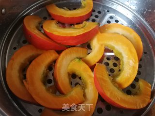 桂花冰糖蒸金瓜的做法步骤：4