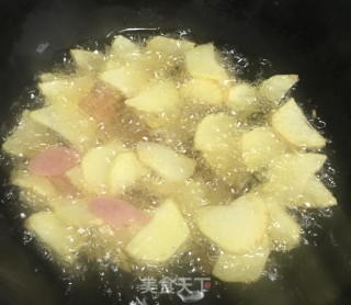 孜然薯片的做法步骤：2