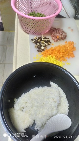 香菇牛肉豌豆粥的做法步骤：1