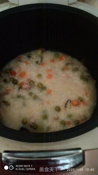 香菇牛肉豌豆粥的做法步骤：4