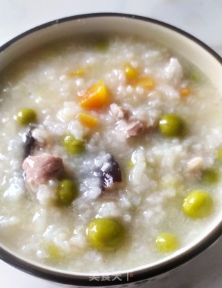 香菇牛肉豌豆粥的做法步骤：5