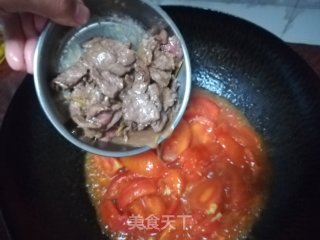 #红色吉祥菜#番茄炒牛肉的做法步骤：13