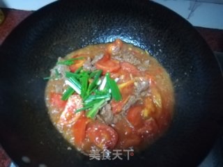 #红色吉祥菜#番茄炒牛肉的做法步骤：15