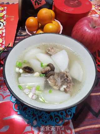 鸡骨架煲白萝卜汤的做法步骤：9