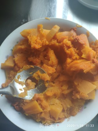 炸南瓜圆的做法步骤：3