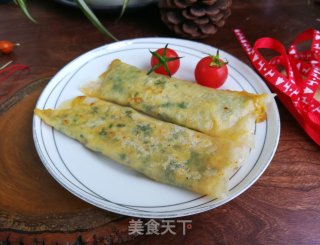 韭菜鸡蛋卷饼的做法步骤：6