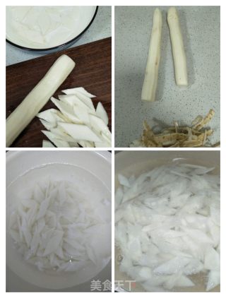 山药火腿炒芹菜的做法步骤：2