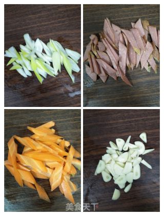 山药火腿炒芹菜的做法步骤：4