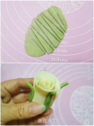 不一样的浪漫——白玫瑰花馒头的做法步骤：6