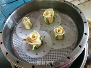 不一样的浪漫——白玫瑰花馒头的做法步骤：7