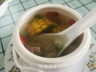 玉米枸杞排骨蒸盅的做法步骤：10