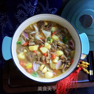 咖喱土豆炖牛腩的做法步骤：15