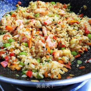 五彩虾仁咖喱饭的做法步骤：11