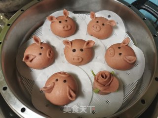 ????小猪猪草莓????包的做法步骤：11