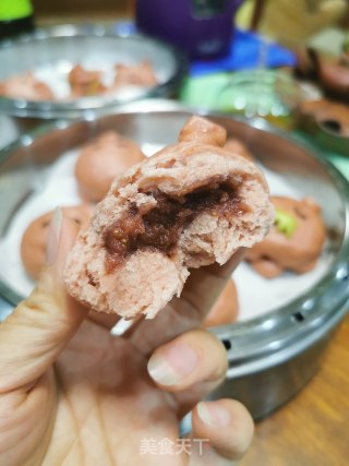 ????小猪猪草莓????包的做法步骤：13