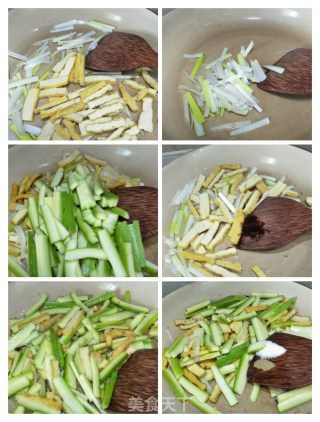 豆腐干炒西葫芦的做法步骤：4