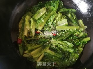清炒莴笋叶的做法步骤：6