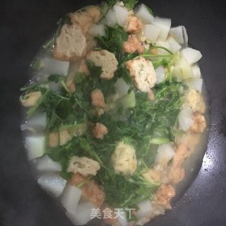 炸肉圆菜头汤的做法步骤：8