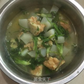 炸肉圆菜头汤的做法步骤：9