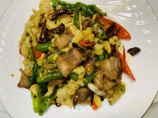 红薯粉青椒炒回锅肉的做法步骤：13
