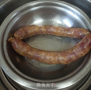 蒸原味香肠的做法步骤：3