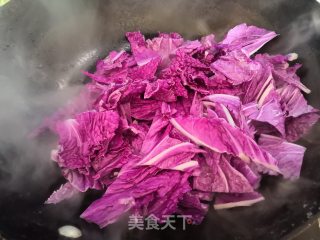 清炒紫白菜的做法步骤：6
