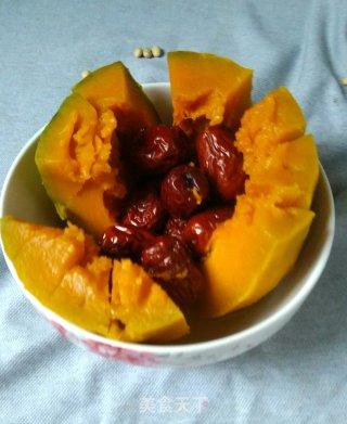 大枣蒸南瓜的做法步骤：5