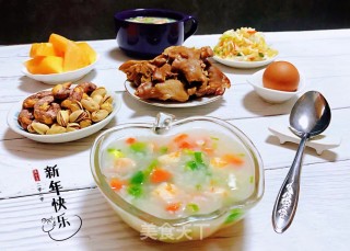 蔬菜虾仁粥的做法步骤：16