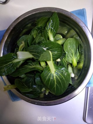 青菜面的做法步骤：2