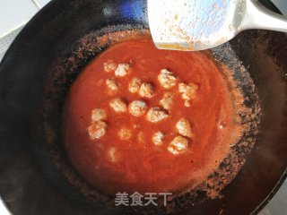 茄汁三文鱼丸拌饭的做法步骤：10