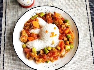 茄汁鱼块盖饭的做法步骤：12