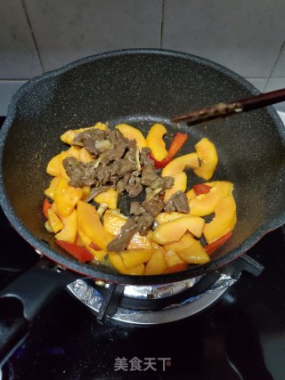 木瓜炒牛肉的做法步骤：8