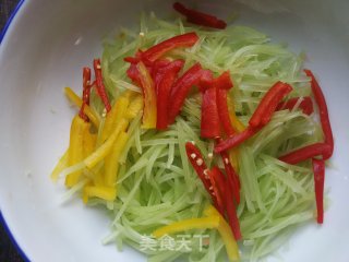 彩椒拌莴笋丝的做法步骤：4